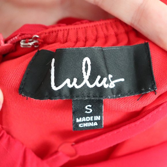 Lulu's Red Halter Backless Cocktail Dress | 085 - Picture 2 of 4